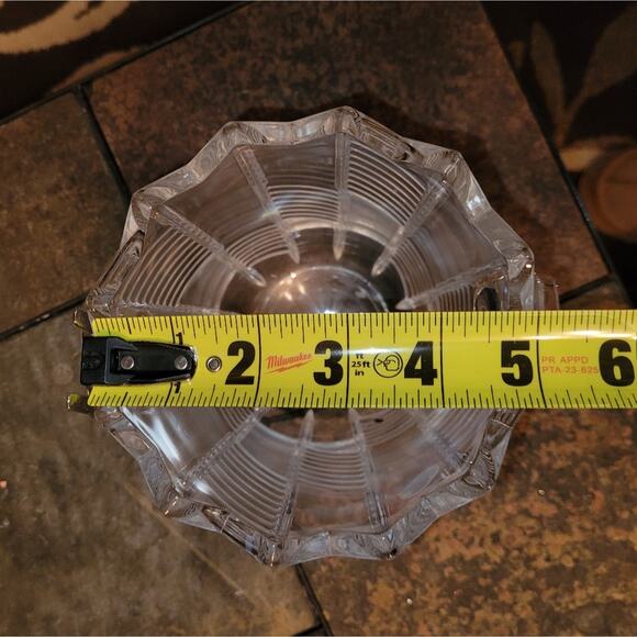 Vintage Bohemian Czech Cut Glass Ice Bucket Vase Etched Crystal 7" - Picture 7 of 11